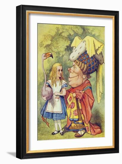 Alice with the Duchess, Illustration from Alice in Wonderland by Lewis Carroll-John Tenniel-Framed Giclee Print