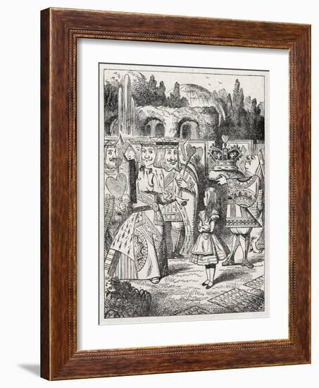 Alice with the King-John Tenniel-Framed Giclee Print