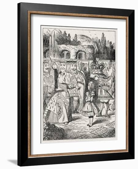 Alice with the King-John Tenniel-Framed Giclee Print