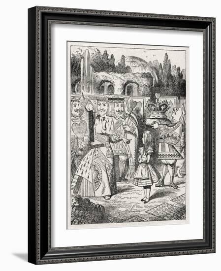 Alice with the King-John Tenniel-Framed Giclee Print