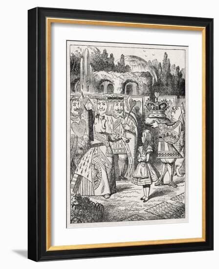 Alice with the King-John Tenniel-Framed Giclee Print