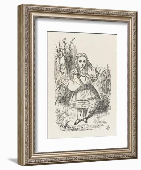 Alice with the Pig-Baby-John Tenniel-Framed Art Print