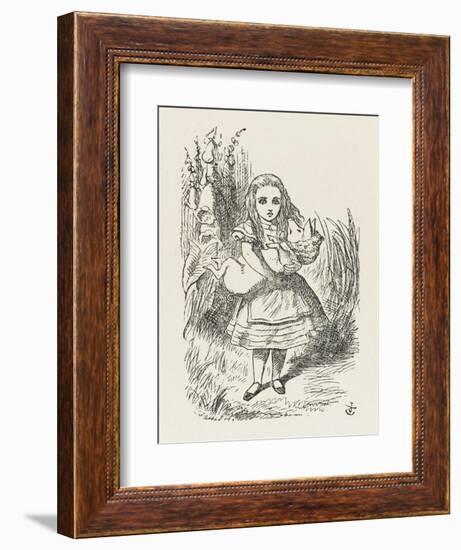 Alice with the Pig-Baby-John Tenniel-Framed Art Print