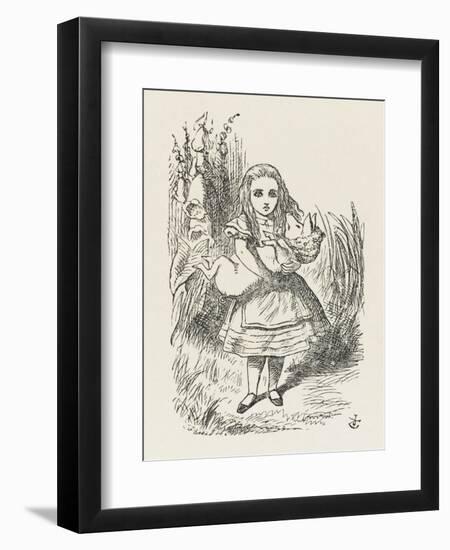 Alice with the Pig-Baby-John Tenniel-Framed Art Print