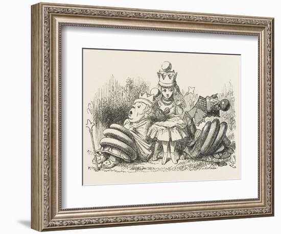 Alice with the Sleeping Queens-John Tenniel-Framed Photographic Print