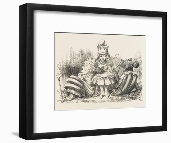 Alice with the Sleeping Queens-John Tenniel-Framed Photographic Print