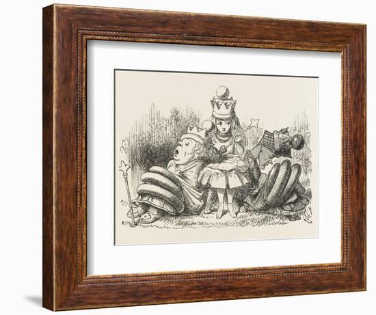 Alice with the Sleeping Queens-John Tenniel-Framed Photographic Print