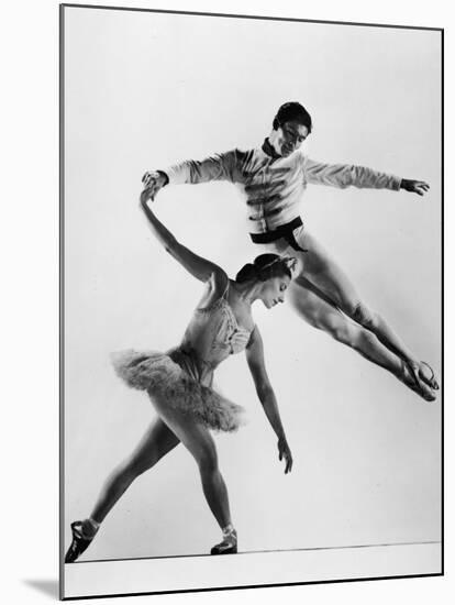 Alicia Alonso and Igor Youskevitch in the American Ballet Theater Production of "Nutcracker"-Gjon Mili-Mounted Premium Photographic Print