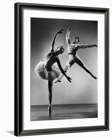 Alicia Alonso and Igor Youskevitch in the American Ballet Theater Production of "The Nutcracker"-Gjon Mili-Framed Premium Photographic Print