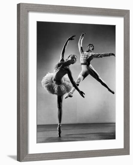 Alicia Alonso and Igor Youskevitch in the American Ballet Theater Production of "The Nutcracker"-Gjon Mili-Framed Premium Photographic Print