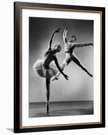 Alicia Alonso and Igor Youskevitch in the American Ballet Theater Production of "The Nutcracker"-Gjon Mili-Framed Premium Photographic Print