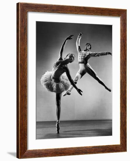 Alicia Alonso and Igor Youskevitch in the American Ballet Theater Production of "The Nutcracker"-Gjon Mili-Framed Premium Photographic Print