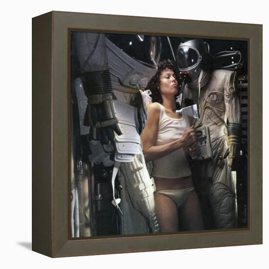 Alien, 1979 directed by Ridley Scott with Sigourney Weaver (photo)-null-Framed Stretched Canvas