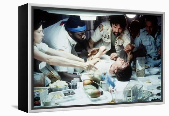 Alien, 1979 directed by Ridley Scott with Sigourney Weaver, Yaphet Kotto, Tom Sherritt, John Hurt a-null-Framed Stretched Canvas