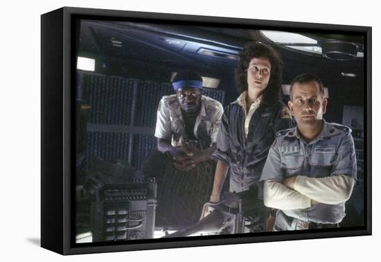 Alien, 1979 directed by Ridley Scott with Yaphet Kotto, Sigourney Weaver and Ian Holm (photo)-null-Framed Stretched Canvas