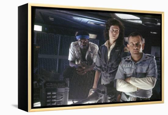 Alien, 1979 directed by Ridley Scott with Yaphet Kotto, Sigourney Weaver and Ian Holm (photo)-null-Framed Stretched Canvas