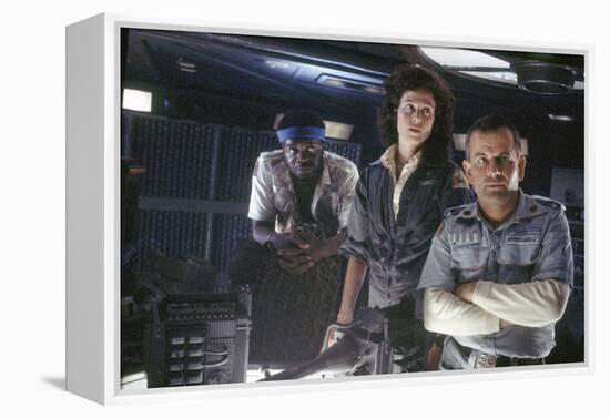 Alien, 1979 directed by Ridley Scott with Yaphet Kotto, Sigourney Weaver and Ian Holm (photo)-null-Framed Stretched Canvas