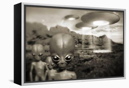 Alien Contact In the 1940s, Artwork-Detlev Van Ravenswaay-Framed Premier Image Canvas