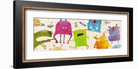 Alien Friends-Skip Teller-Framed Giclee Print