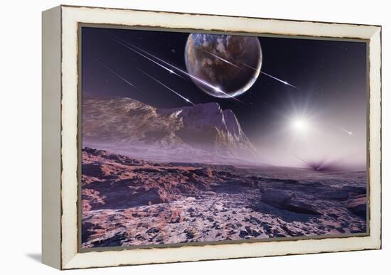 Alien Meteorite Shower, Artwork-Detlev Van Ravenswaay-Framed Premier Image Canvas