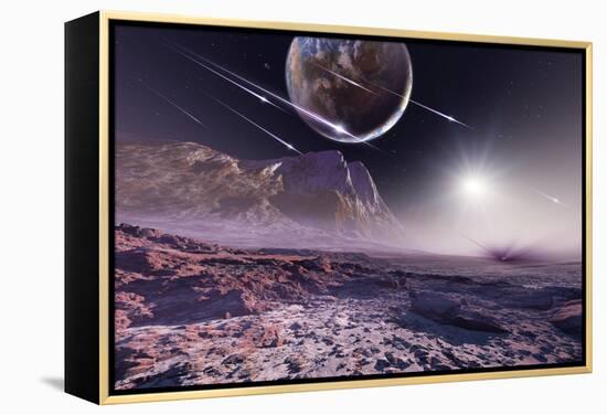 Alien Meteorite Shower, Artwork-Detlev Van Ravenswaay-Framed Premier Image Canvas