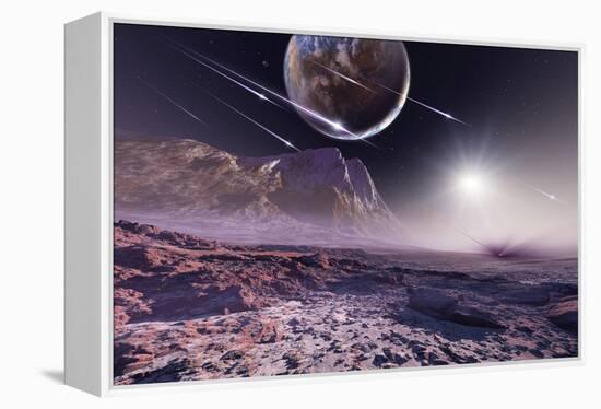 Alien Meteorite Shower, Artwork-Detlev Van Ravenswaay-Framed Premier Image Canvas