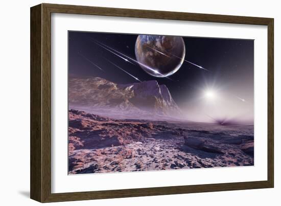 Alien Meteorite Shower, Artwork-Detlev Van Ravenswaay-Framed Premium Photographic Print