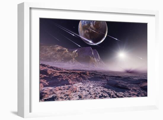 Alien Meteorite Shower, Artwork-Detlev Van Ravenswaay-Framed Premium Photographic Print