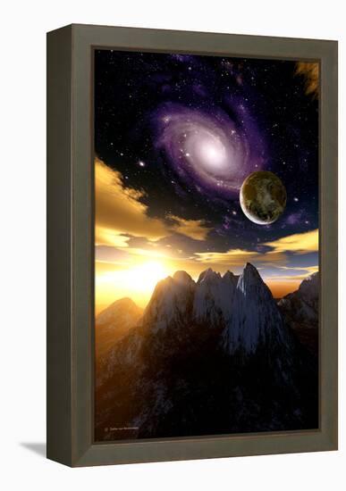 Alien Sky At Sunset, Computer Artwork-Detlev Van Ravenswaay-Framed Premier Image Canvas