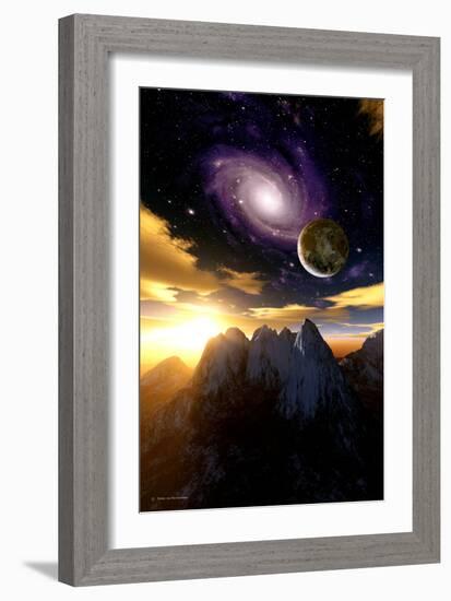 Alien Sky At Sunset, Computer Artwork-Detlev Van Ravenswaay-Framed Photographic Print