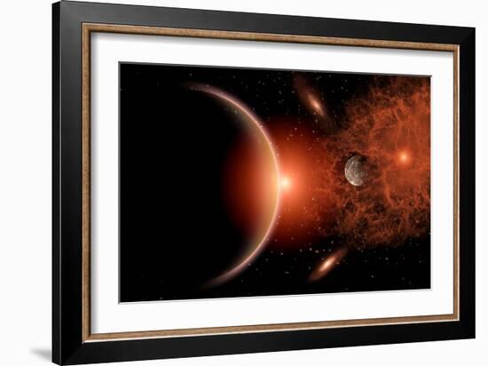 Alien Sunrise on a Distant Alien World-null-Framed Art Print