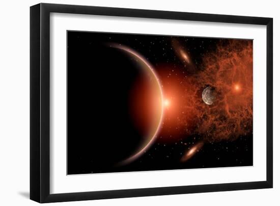 Alien Sunrise on a Distant Alien World-null-Framed Art Print