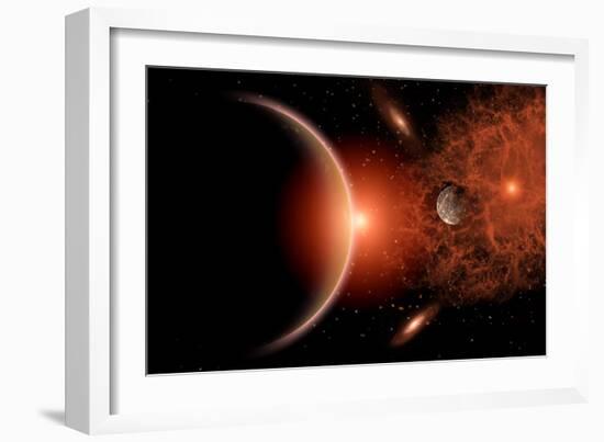 Alien Sunrise on a Distant Alien World-null-Framed Art Print