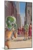 Aliens in the City-null-Mounted Art Print