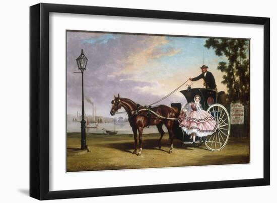 Alighting from a Coach near Cremorne Gardens-Alfred Frank De Prades-Framed Giclee Print