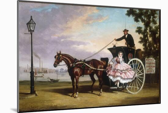 Alighting from a Coach near Cremorne Gardens-Alfred Frank De Prades-Mounted Giclee Print