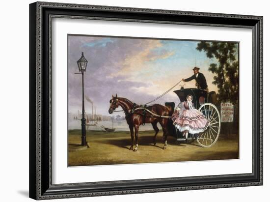 Alighting from a Coach near Cremorne Gardens-Alfred Frank De Prades-Framed Giclee Print