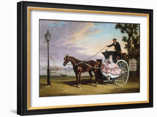 Alighting from a Coach near Cremorne Gardens-Alfred Frank De Prades-Framed Giclee Print