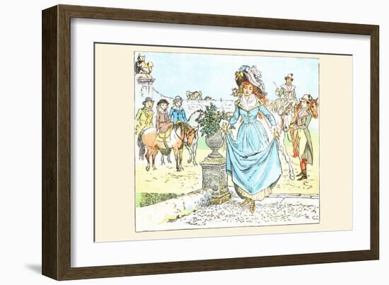 Alighting from a White Horse-Randolph Caldecott-Framed Art Print