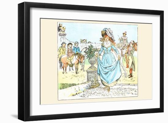 Alighting from a White Horse-Randolph Caldecott-Framed Art Print