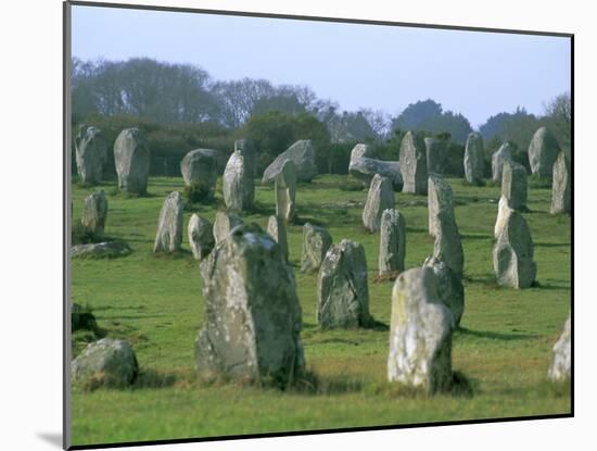 Alignments of Megalithic Standing Stones, Carnac, Morbihan, Brittany, France, Europe-J P De Manne-Mounted Photographic Print