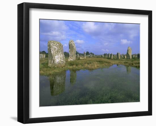 Alignments of Megalithic Standing Stones, Carnac, Morbihan, Brittany, France, Europe-J P De Manne-Framed Photographic Print