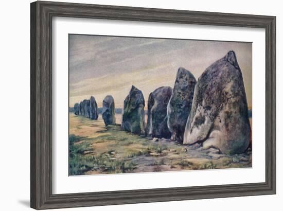 Alinements near Carnac, Brittany, France, c1920-Unknown-Framed Giclee Print