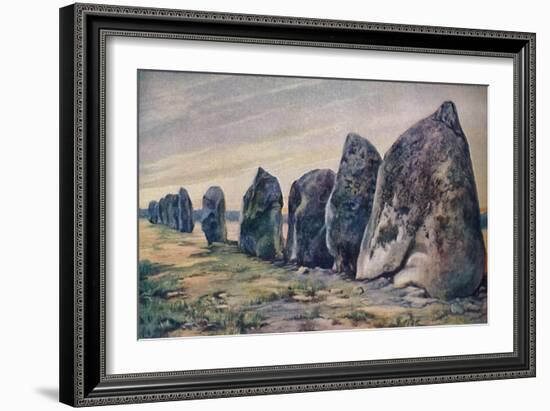 Alinements near Carnac, Brittany, France, c1920-Unknown-Framed Giclee Print