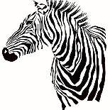 Animal Illustration of Vector Zebra Silhouette-AlisaRed-Art Print