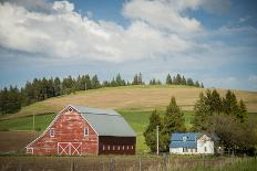 Idaho, Camas Prairie, Keuterville Farm and Barn-Alison Jones-Photographic Print