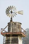 USA California. Cayucos, old wooden water tower with windmill for pumping-Alison Jones-Photographic Print