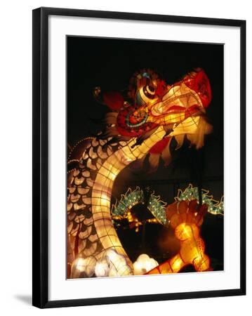 'Dragon Lights at the Star Ferry Terminal on Chinese Takeover, Hong