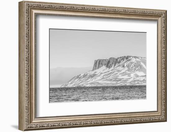 Alkefjellet (Auk Mountain) at Kapp Fanshawe, Spitsbergen, Svalbard, Norway, Scandinavia, Europe-Michael Nolan-Framed Photographic Print