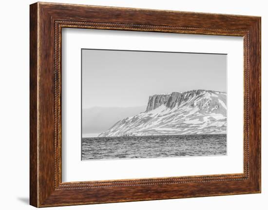 Alkefjellet (Auk Mountain) at Kapp Fanshawe, Spitsbergen, Svalbard, Norway, Scandinavia, Europe-Michael Nolan-Framed Photographic Print